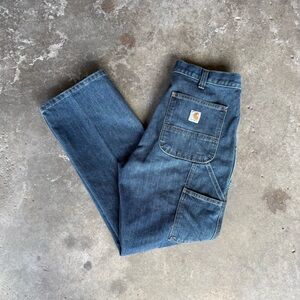 Carhartt relaxed fit blue denim carpenter jeans Size 34x30
